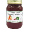 Amish Strawberry/Rhubarb Jam - 20 Oz Jar - Qty 2 Jars