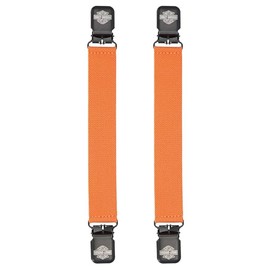 Harley-Davidson Men's Etched Bar & Shield Logo Elastic Boot Clips – Orange