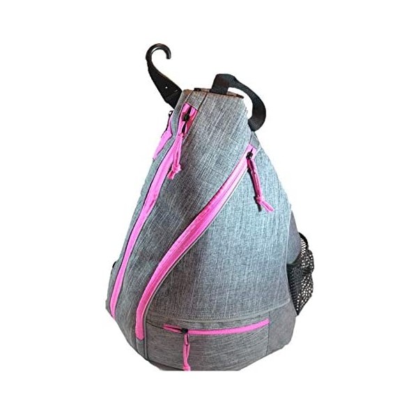 Holistic Being Sling Sport Pickleball Bag Adjustable for Men and Women (Pink)