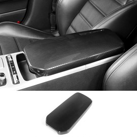 JUIVEEL Carbon Fiber Style ABS Car Central Console Armrest Cover Armrest Cushion Cover Center Console Box Pad Compatible with Kia Stinger 2017-2024 Accessories