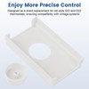 QCG White Double Pole Line Volt Thermostat Cover with Knob,