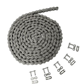 AZSSMUK #41 Roller Chain - 5 Feet + 5 Free Connecting Links Carbon Steel Chains for Home and Industrial Machinery (41-5FT, 1)