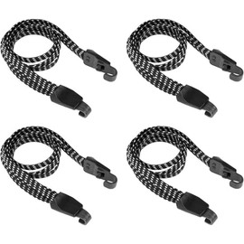 Bicycle Pannier Rack Tie Down Straps Set of 4 - Adjustable Bicycle Tie Down Straps for Luggage, Travel & Camping, Robust Tie Down Strap Set