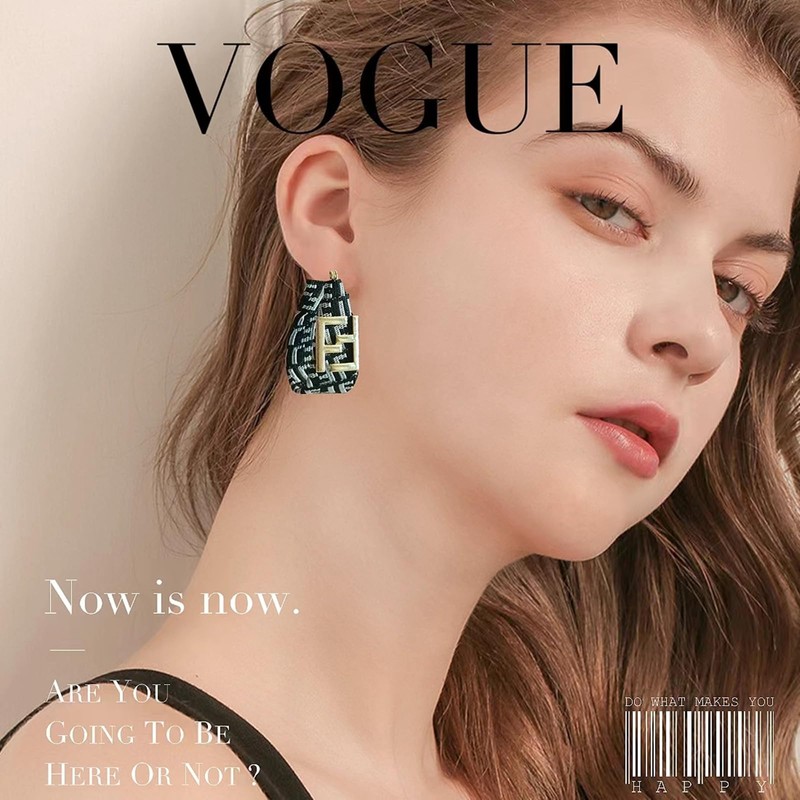 GAUEIOUR FF Earrings,Luxury and Luxurious FF, Earrings with Goddess Style