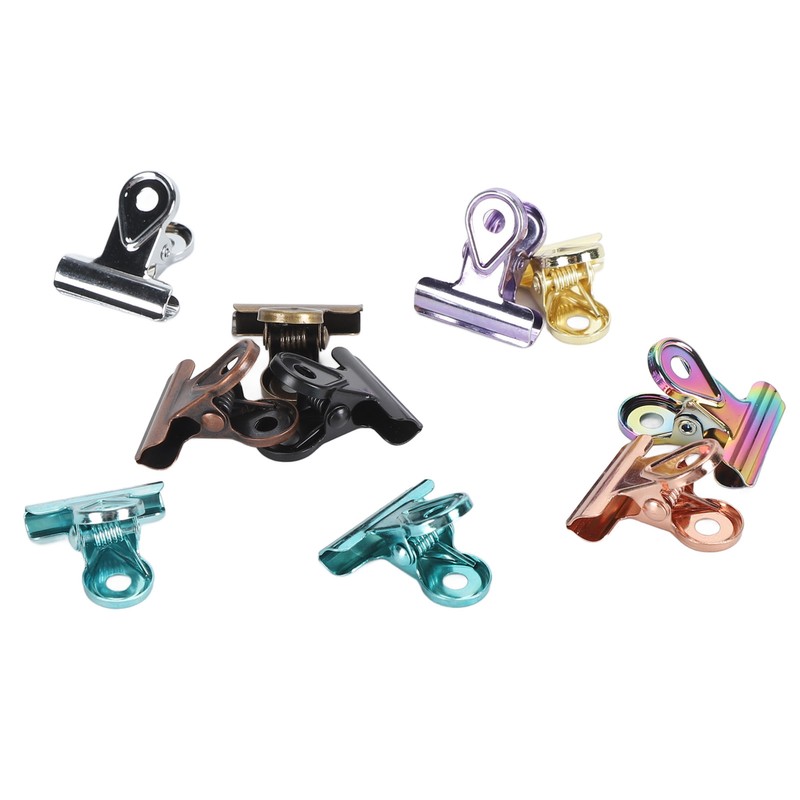 10pcs Colored Hinge Clips Dustproof Rustproof Electroplated Metal Hinge Clips