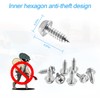 YALOK Anti Theft License Plate Screws Kits 8Sets Rustproof Stainless