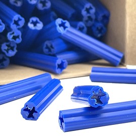 CRL 5/16" Hole 1-1/2" Length 14 or 1/4" Screw Expanding Plastic Screw Anchors - Package of 100