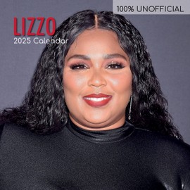 2025 Square Wall Calendar - Lizzo 12 x 12 Inch Monthly View, 16-Month, Icons Theme, Includes 180 Reminder Stickers