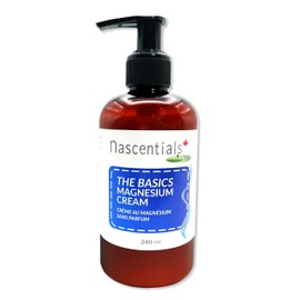 Nascentials Magnesium Cream | Moisturizing, Non-Greasy, Petroleum Free | Magnesium Cream for Feet, Legs and Body | Made with Pure Magnesium | For Relaxation, Sleep, Feet & Legs (1 item count - 240ml, Unscented)