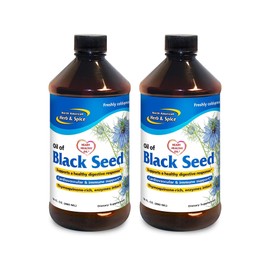NORTH AMERICAN HERB & SPICE NORTH AMERICAN HERB & SPICE Black Seed Oil - 16 fl oz, Pack of 2 - Digestive & Immune Support - Non-GMO - 192 Total Servings