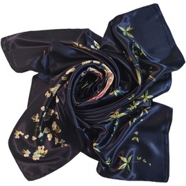 FAIRYAGTE Damen Halstucher Seidentuch Scarf Halstuch Handgelenk Kopftücher Schal Quadrat SeideSchal Gefühl Schals Halstuch 77005