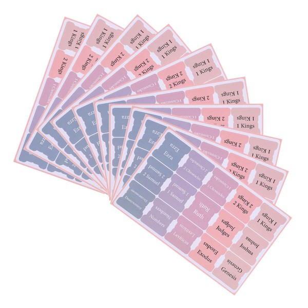 Operitacx 10sheets Bible Index Tabs Set Decorative Bible Study Dividers