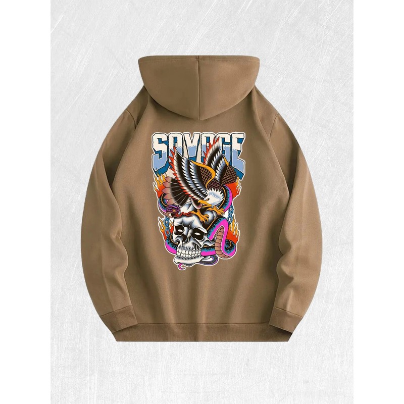 Savage Graphic Hoodie 100% Cotton US Warehouse 7 ColorsColor: Light