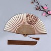 Salutto Hand Fan Bamboo Printed Pattern Folding Fan Lacquered Bamboo