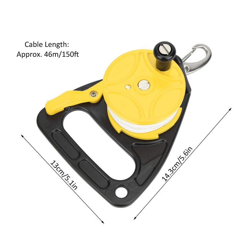 150ft Scuba Dive Reel Kayak Anchor with Handle Card Position