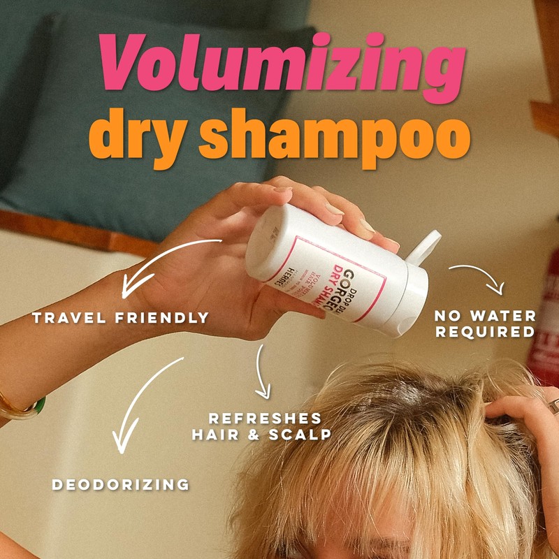 Handmade Heroes Dry Shampoo and Brush Kit, Non Aerosol Volumizing