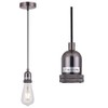 Black Nickel Ceiling Pendant Light Fitting, Twisted Braided Flex,E27 Lamp