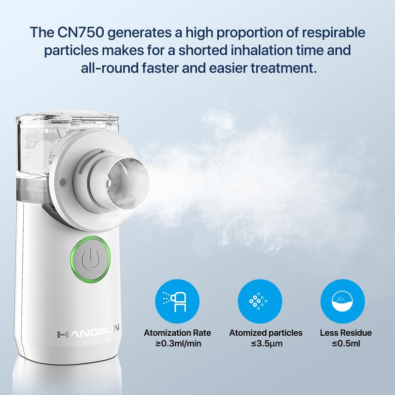 Hangsun Portable Nebuliser Machine for Adults and Kids,Handheld Steam Inhaler