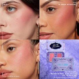 Nyx Professional Makeup, Bridgerton Paleta de Rubor, Tono: Lady in Silver (rosa). Rubor en polvo. Fórmula vegana.