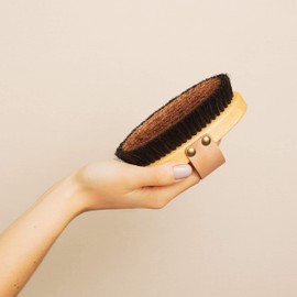 ruhi® Ionic Body Dry Brush, Energy Brush, Copper Brush for Dry Brushing, Massage, 100% Natural Bristles, Made in Germany, Against Cellulite, FSC Certified Beech Wood