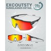 Excoutsty Polarized Sports Sunglasses for Men Women,UV400 Windproof Baseball Cycling