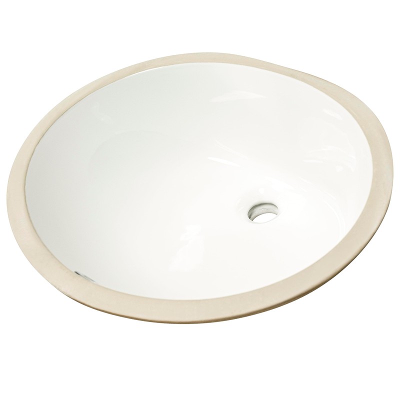 MSI 19 inch x 16 inch Oval Porcelain Ceramic Undermount