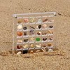 DEFIYEAR Acrylic Magnetic Seashell Display Box, 36 Grids Seashell Display