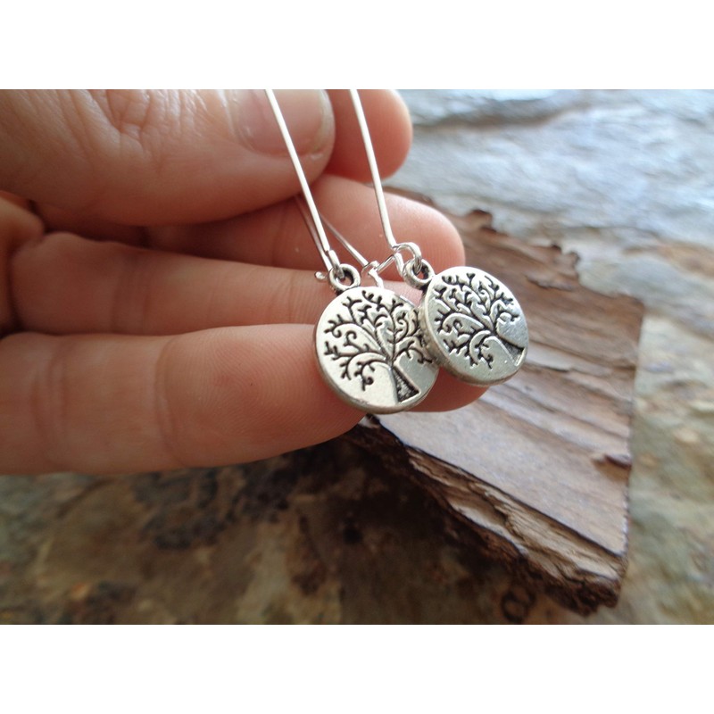 ✿ Ethnic forest tree of life disc ✿ long hook