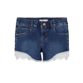 NAME IT Nkfsalli Girls' Slim Dnm Shorts 5372-ha Noos, Dark denim blue