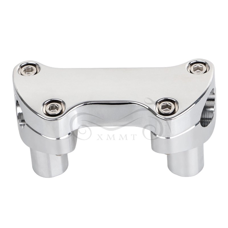 Unbranded Chrome 2" Risers 1" Handlebar Clamp For Harley Softail