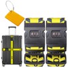 Luggage Strap with Combination Lock, Adjustable Non-Slip Luggage Strap, Long