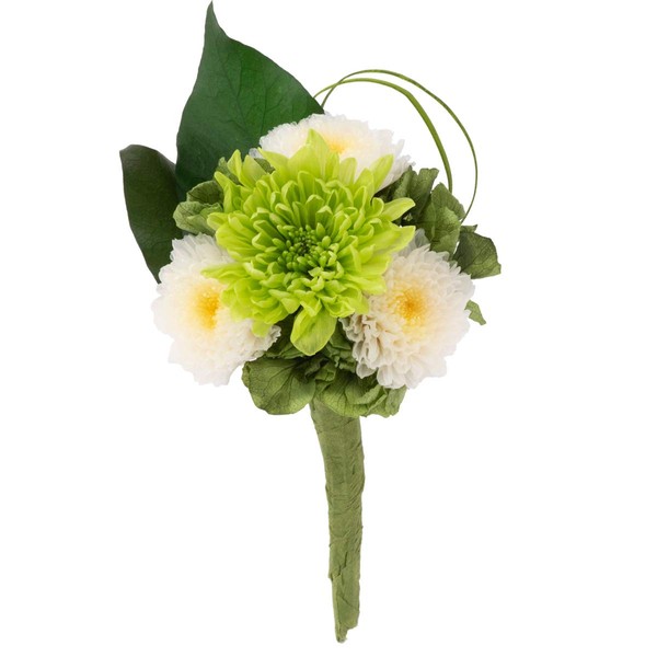Preserved Flower Buddha Flower for Buddhist Altars Mini Small Small No Vase Made and Supervised by Certified Instructor Light Green Flower Portion Approx. 3.1 inches (8 cm) [FUN Fun]