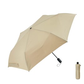Waterfront U355-0811BG1-BD Folding Umbrella, Rain Umbrella, LESS IS MORE Quick Shut Auto Open and Close, Sand Beige, 21.7 inches (55 cm), Auto Open, Easy to Fold Shape Memory, Unisex