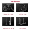 TOPYWMSP Hook and Eye Latch 1pcs 6 Inch Black Stainless