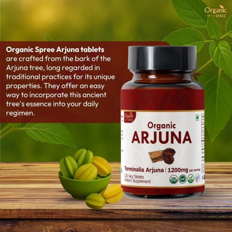 Organic Spree Arjuna 120 Tabletas Usda Pack 2