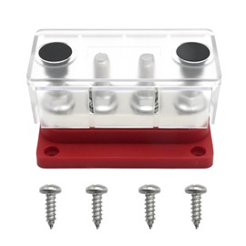 Saihisday 600A Battery Bus Bar High Current BusBar Terminal Block Heavy Duty Battery Distribution Block for RV Trucks Cars Pickups Trailers Motorcycles Caravans Boats (Black)