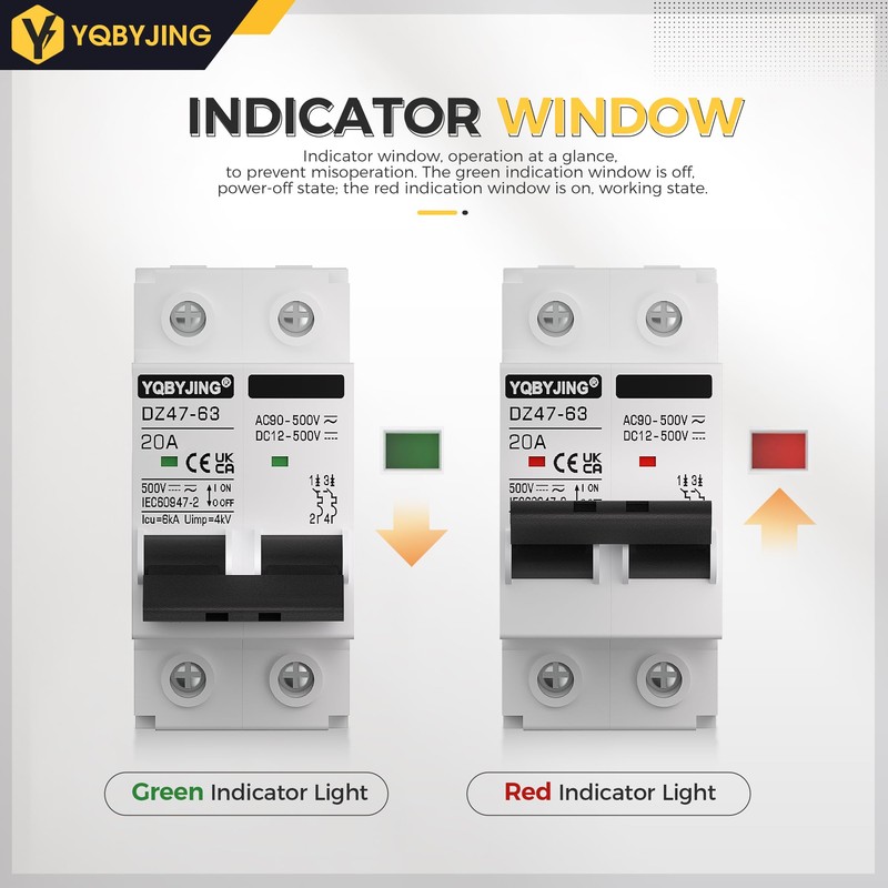 YQBYJING DC Circuit Breaker 20 Amp Solar Panel Disconnect Switch