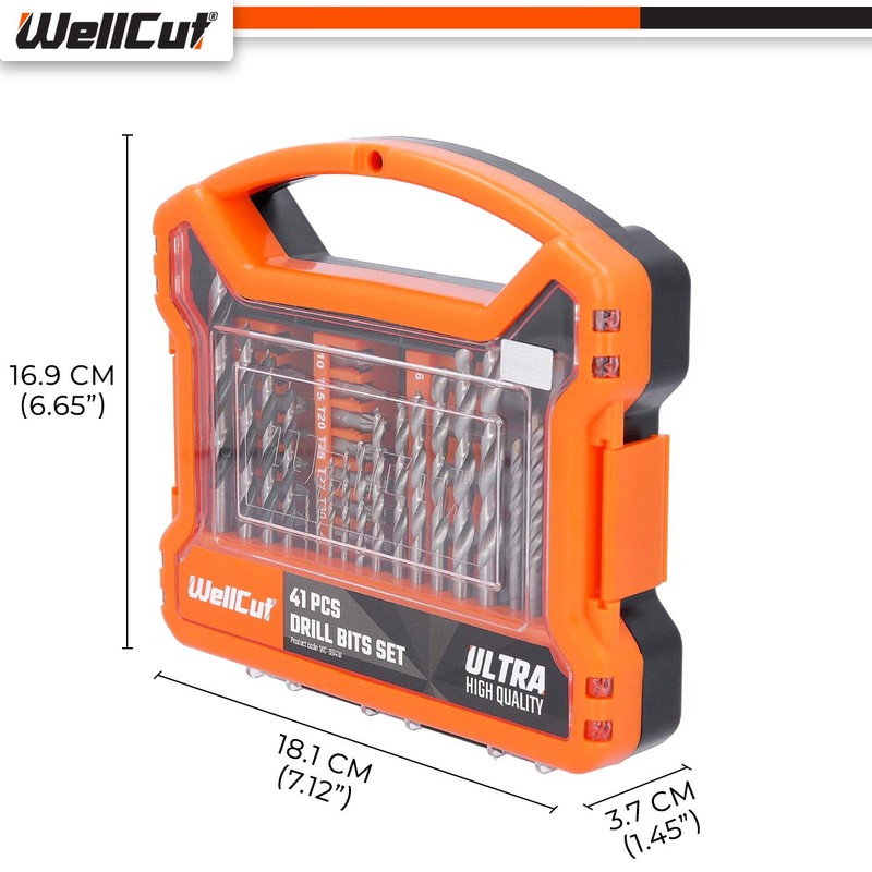 WellCut Screwdriver Drill Bit Set, 41 Piece Durable Set Plus