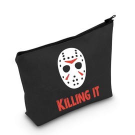 ZJXHPO Jason Horror Inspired Killing It Horror Movie Lover Zipper Pouch Makeup Bag (CA-Jason)