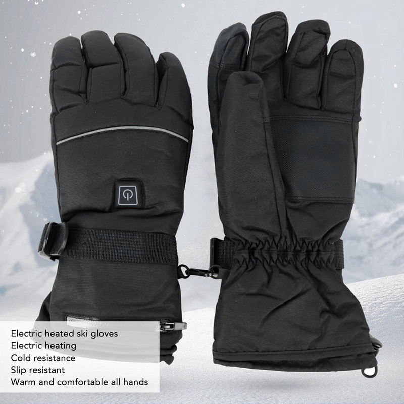 One Pair Heated Gloves 3 Level Temperature Touchscreen Anti Slip