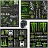 4 Pezzi Adesivi Moto Universali, Sticker Moto Impermeabili per Casco