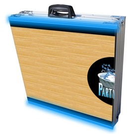 PARTYPONG PartyPongTables PPT-082220217 Basketball Court with Cup Holes & LED Lights