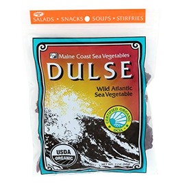 Maine Coast Sea Vegetables Organic Dulse Whole Leaf Bag | Nutritious Food & Seaweed Snacks | Rich in Iodine | North Atlantic Harvest | Great for Salads, Soup, Smoothies | 2 Oz (Pack Of 1)