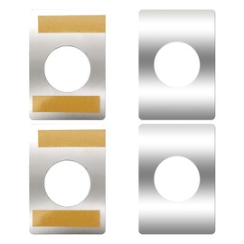 4 Pcs Stainless Steel Door Hole Cover Plate, Door Reinforcement Plate, Rectangle Door Knob Hole Fixing Cover