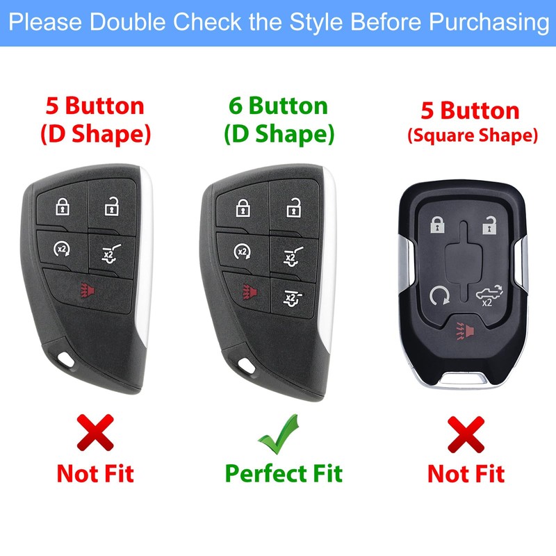 Aoocar Leather Key Fob Cover, Compatible with 2021-2025 2026 GMC