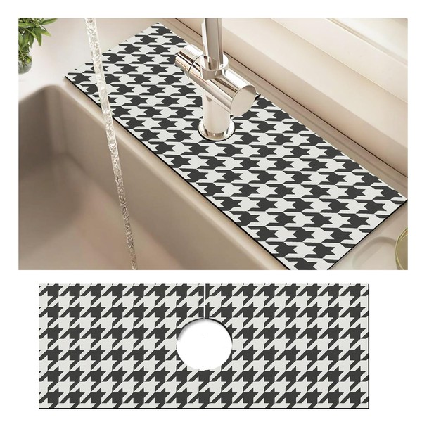 BSADKJFQO Absorbent Splash Guard Mat for Kitchen Sink, 15×5.5 Inch