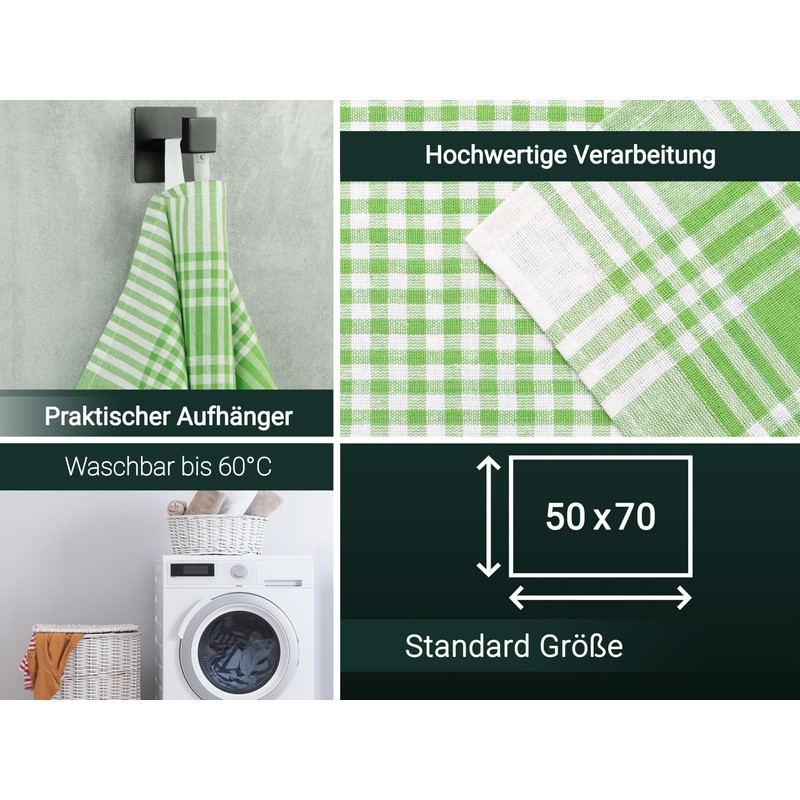 ZOLLNER Set of 10 Tea Towels – Cotton in 50
