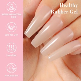 Nicedeco Rubber Base Gel for Nails Neutral Rubber Gel U V Color Base Gel Nail Polish 15ML 012