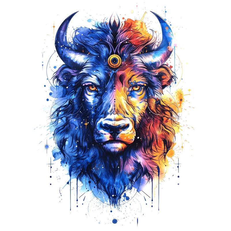 6 Sheets Temporary Lion Tattoo Fox Tattoo Bison Tattoo Wolf