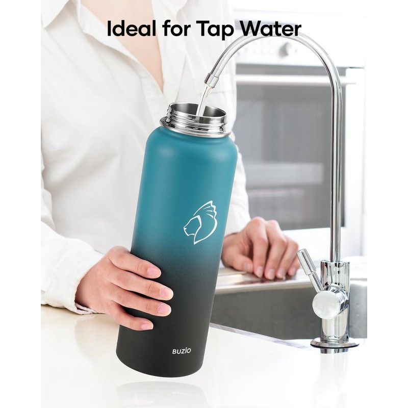 BUZIO 2 Water Bottle Filter Replacements, Carbon Filters for Bottles